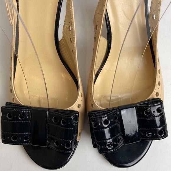 Kate Spade Two-toned Monica Slingback Heels 8.5 Patent Leather Feminine Preppy - Picture 10 of 16